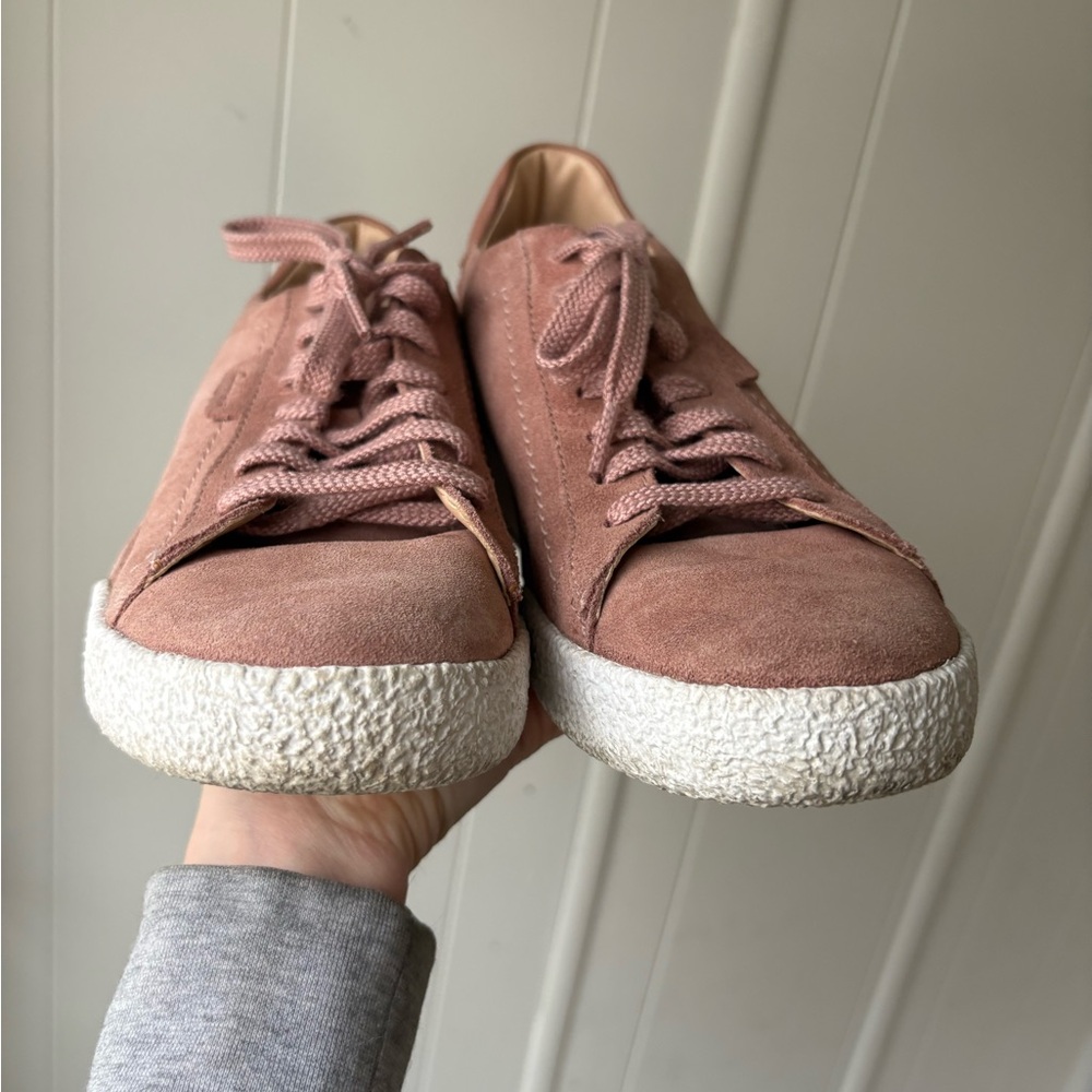 Women's Size 10M Pink Suede CLARKS Sneakers - Picture 5 of 7